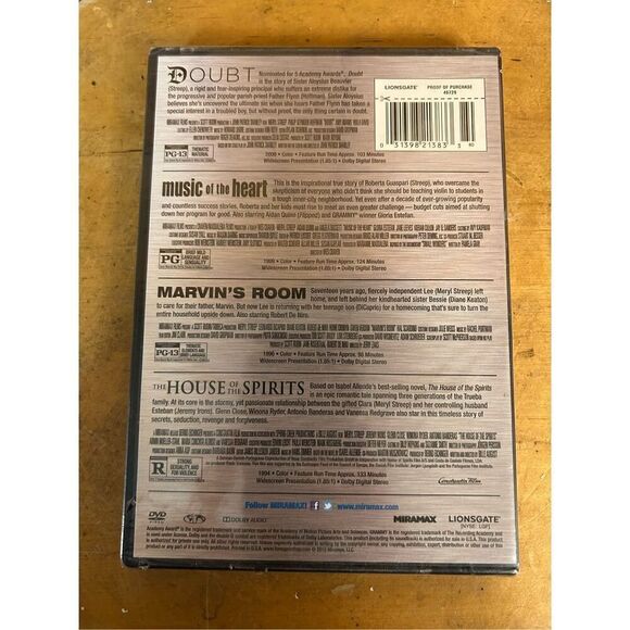 Meryl Streep 4-Film Set DVD Miramax New Sealed Widescreen (0148) - Picture 2 of 5